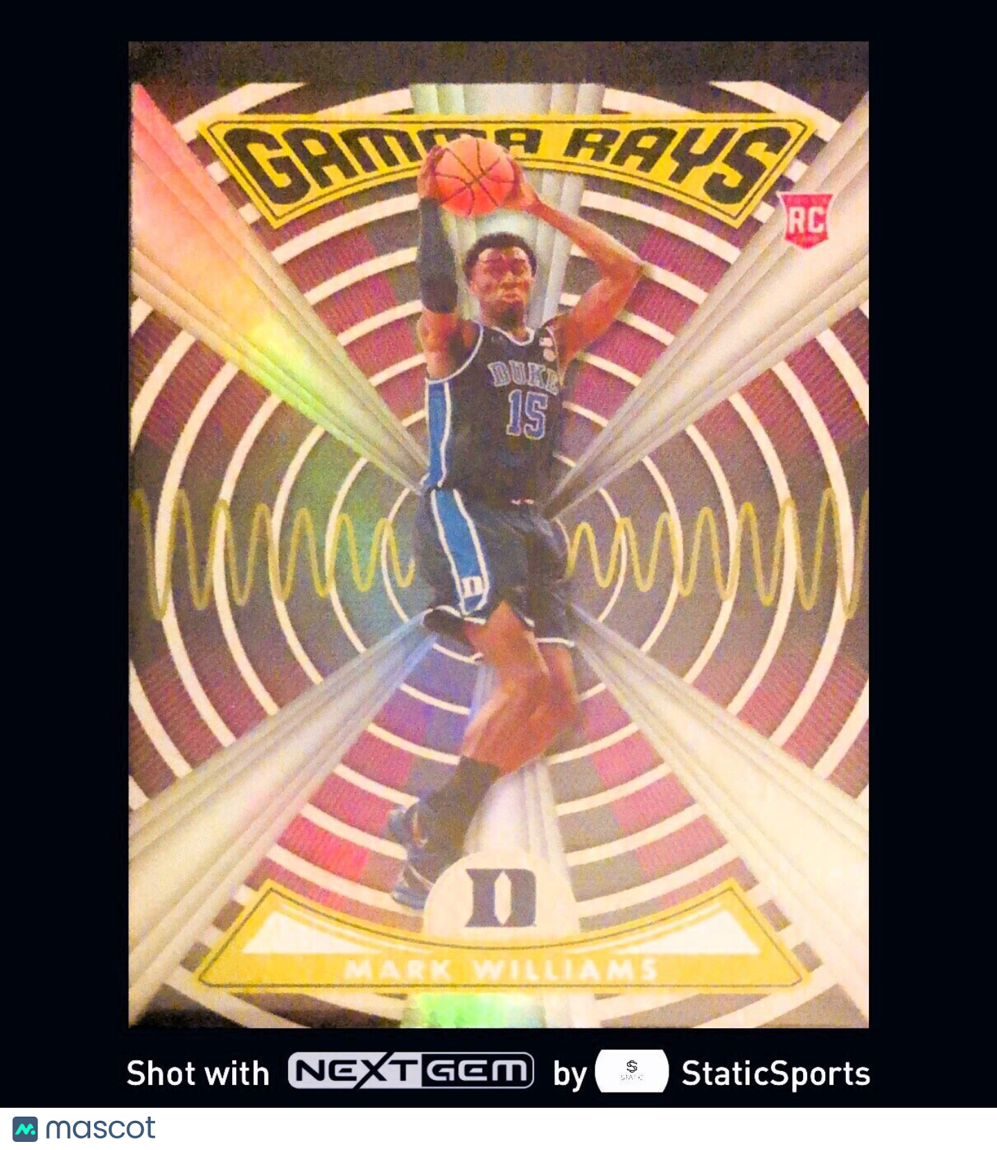 Mark Williams - 2022 Panini Chronicles Draft Picks Gamma Rays, #ZG-MWI