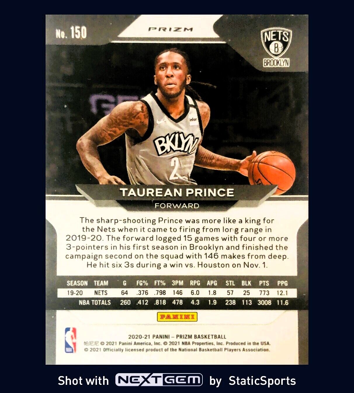 Taurean Prince - 2020 Panini Prizm-Red Cracked Ice, #150