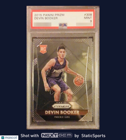 2015-16 Panini Prizm #308 Devin Booker Phoenix Suns RC Rookie PSA 9 MINT