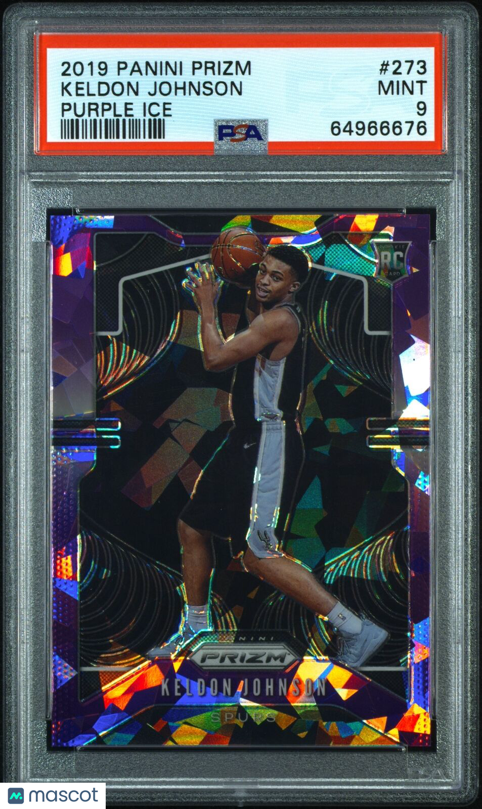 2019 Panini Prizm Keldon Johnson Purple Ice - PSA 9