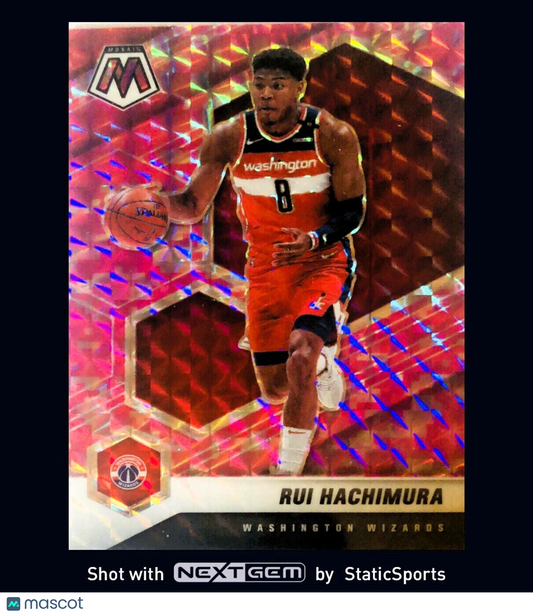 Rui Hachimura - 2020 Panini Mosaic-Prizm Pink Camo Mosaic #161