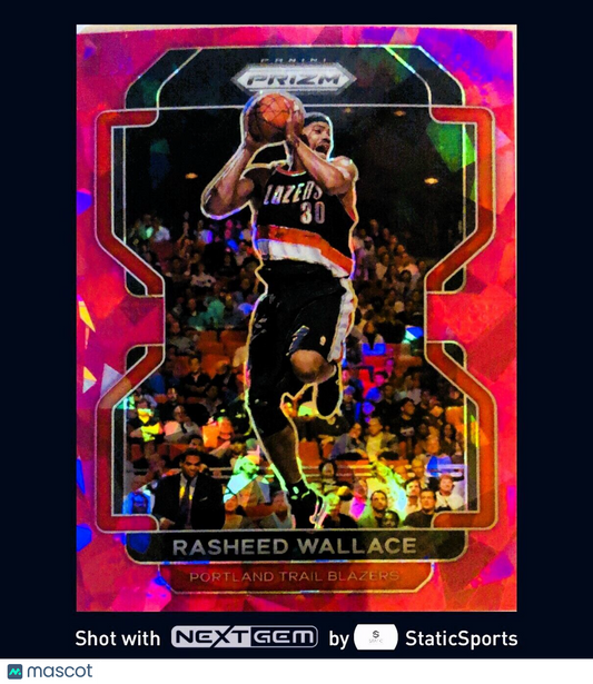 Rasheed Wallace - 2021 Panini Prizm-Prizm Red Cracked Ice #258