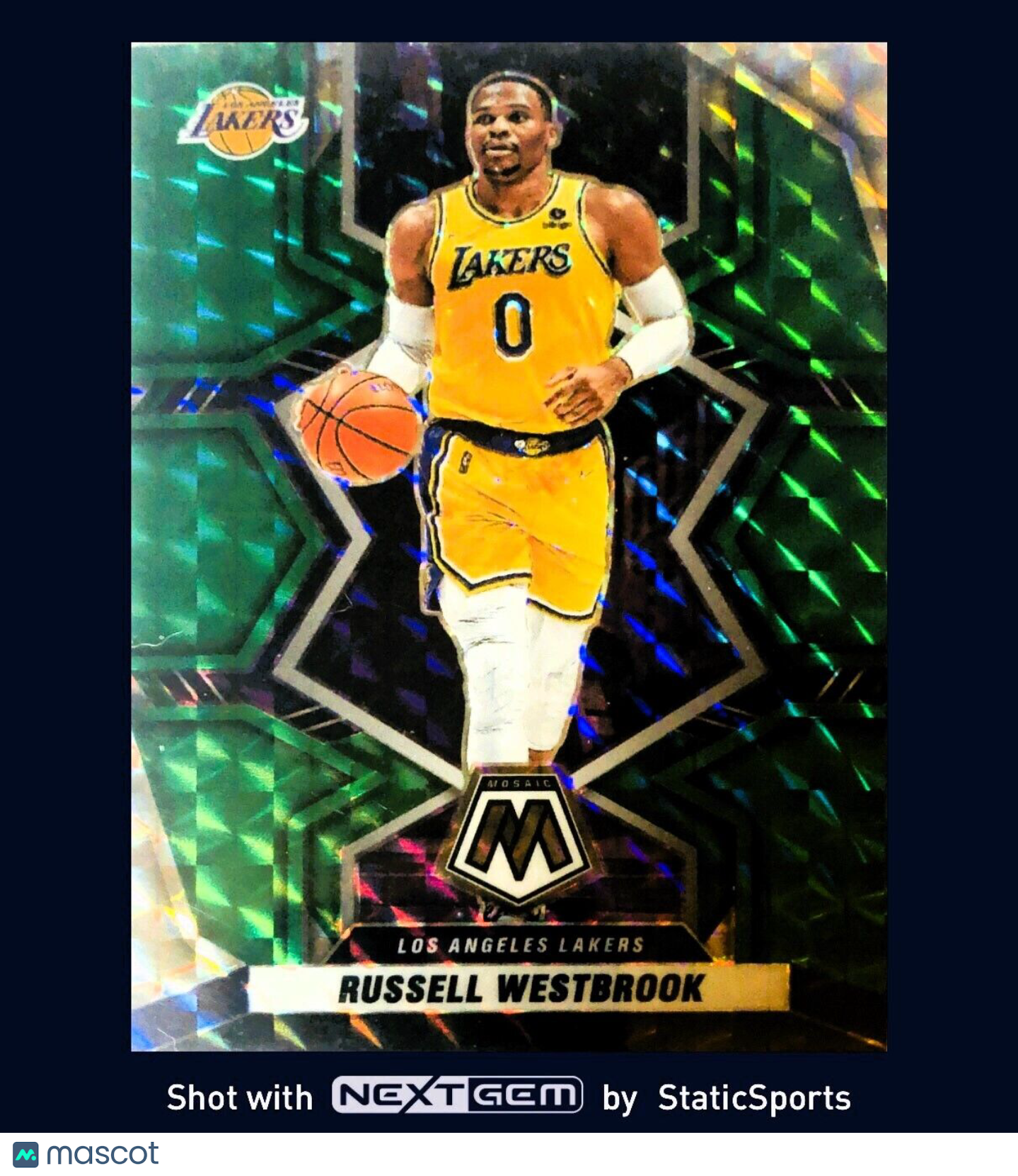Russell Westbrook - 2021 Panini Mosaic-Prizm Mosaic Green #51