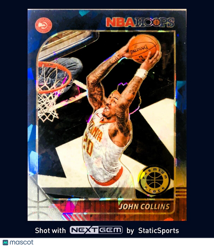 John Collins - 2019 Hoops Premium Stock-Prizm Blue Cracked Ice, #2