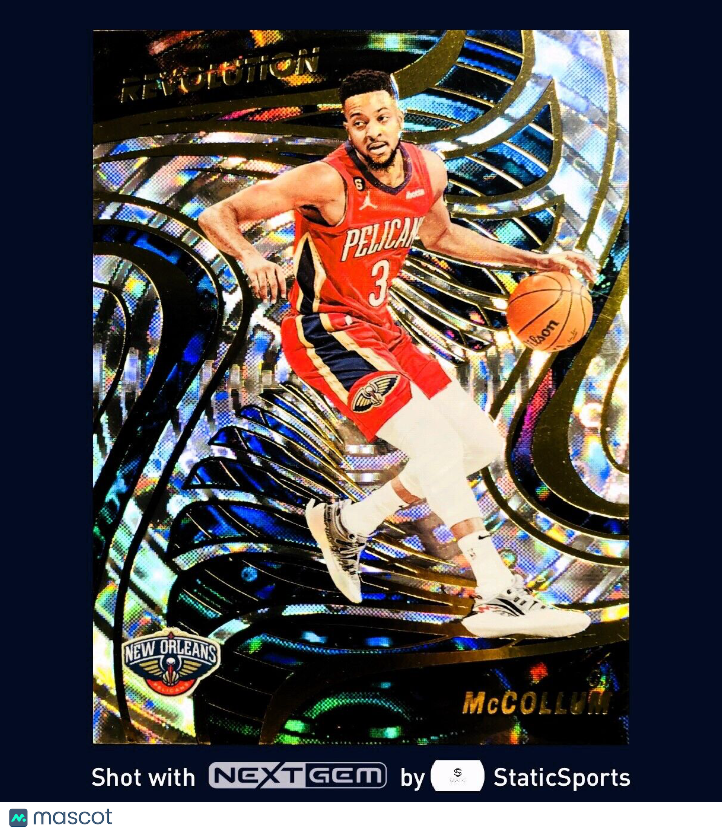 CJ McCollum - 2022 Panini Revolution-Fractal, #64