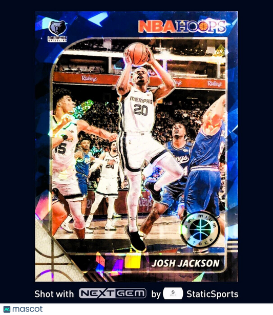 Josh Jackson - 2019 Hoops Premium Stock-Prizm Blue Cracked Ice, #151