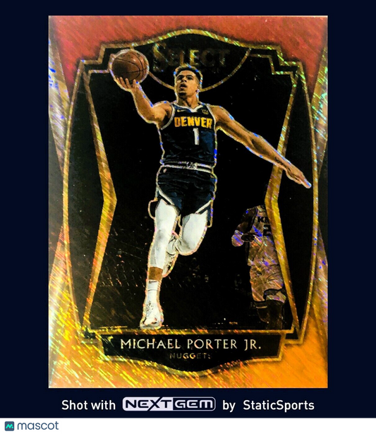 Michael Porter Jr. - 2020 Panini Select~Red, White & Orange Shimmer #106