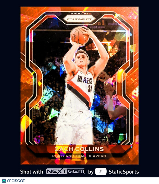 Zach Collins - 2020 Panini Prizm-Prizm Red Cracked Ice, #6