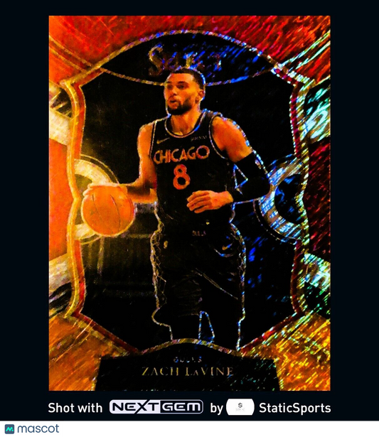 Zach LaVine - 2020 Panini Select-Concourse/Orange, White & Red Shimmer #14