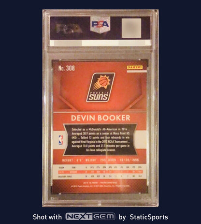 2015-16 Panini Prizm Devin Booker #308 RC PSA 9 MINT