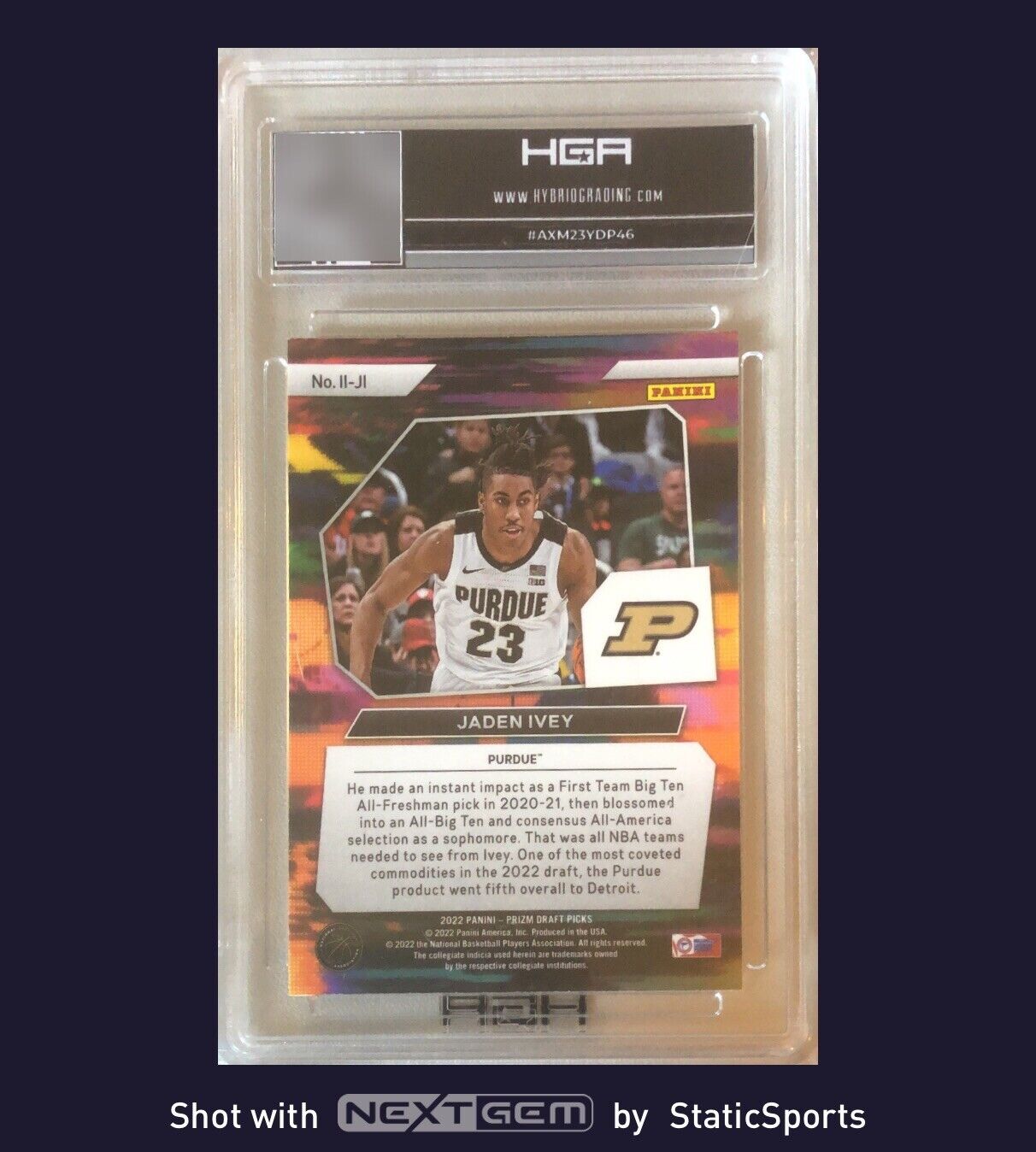 2022-23 Panini Prizm Draft Picks FOTL Jaden Ivey - Instant Impact - HGA 9