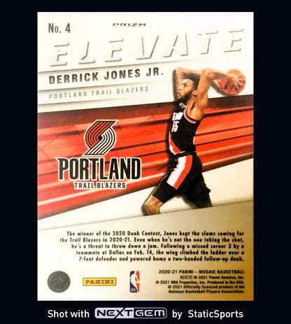 Derrick Jones Jr. - 2020 Panini Mosaic-Prizm Mosaic Elevate Silver, #4