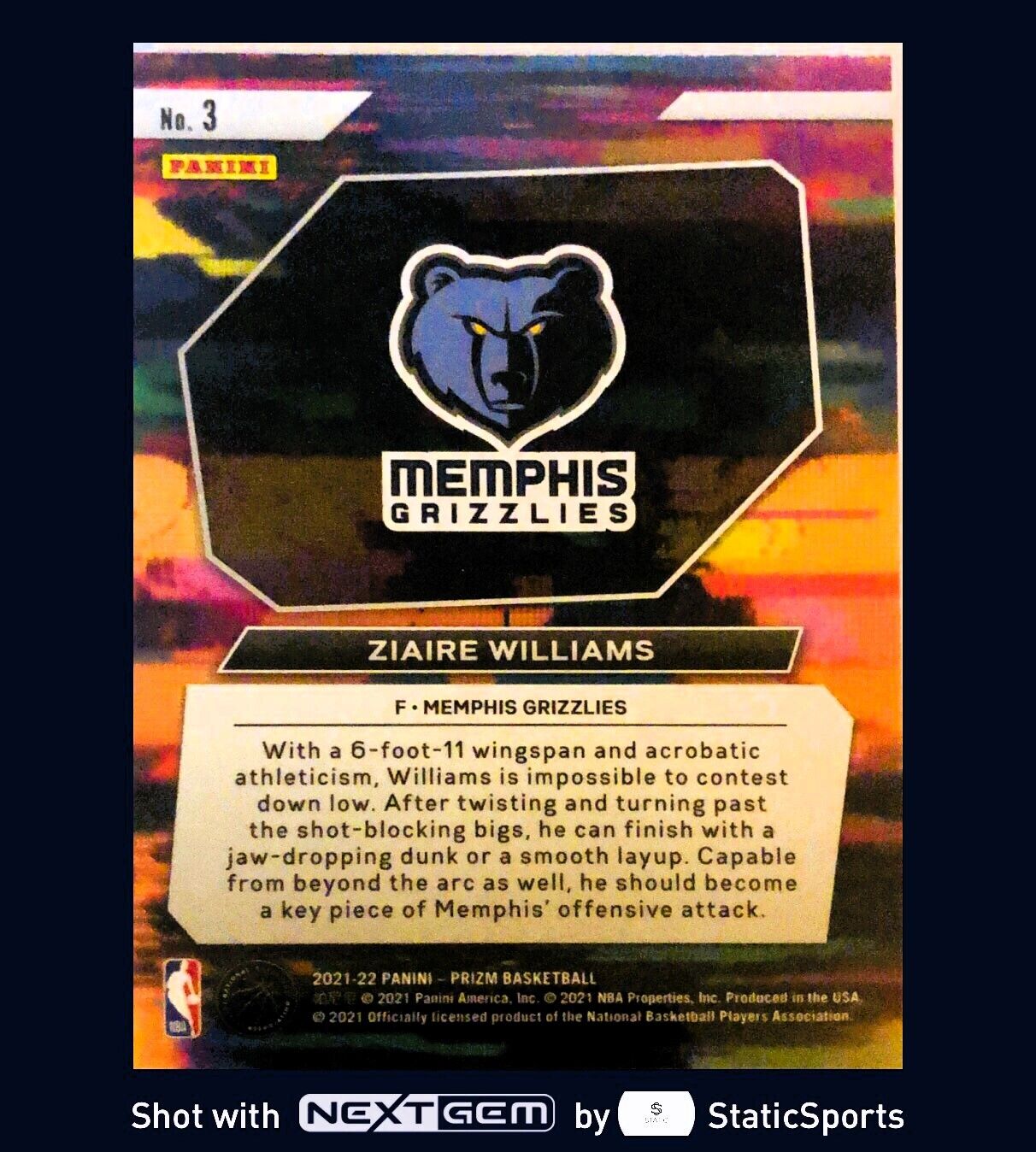 Ziaire Williams - 2021 Panini Prizm Draft Picks FOTL-Instant Impact #3