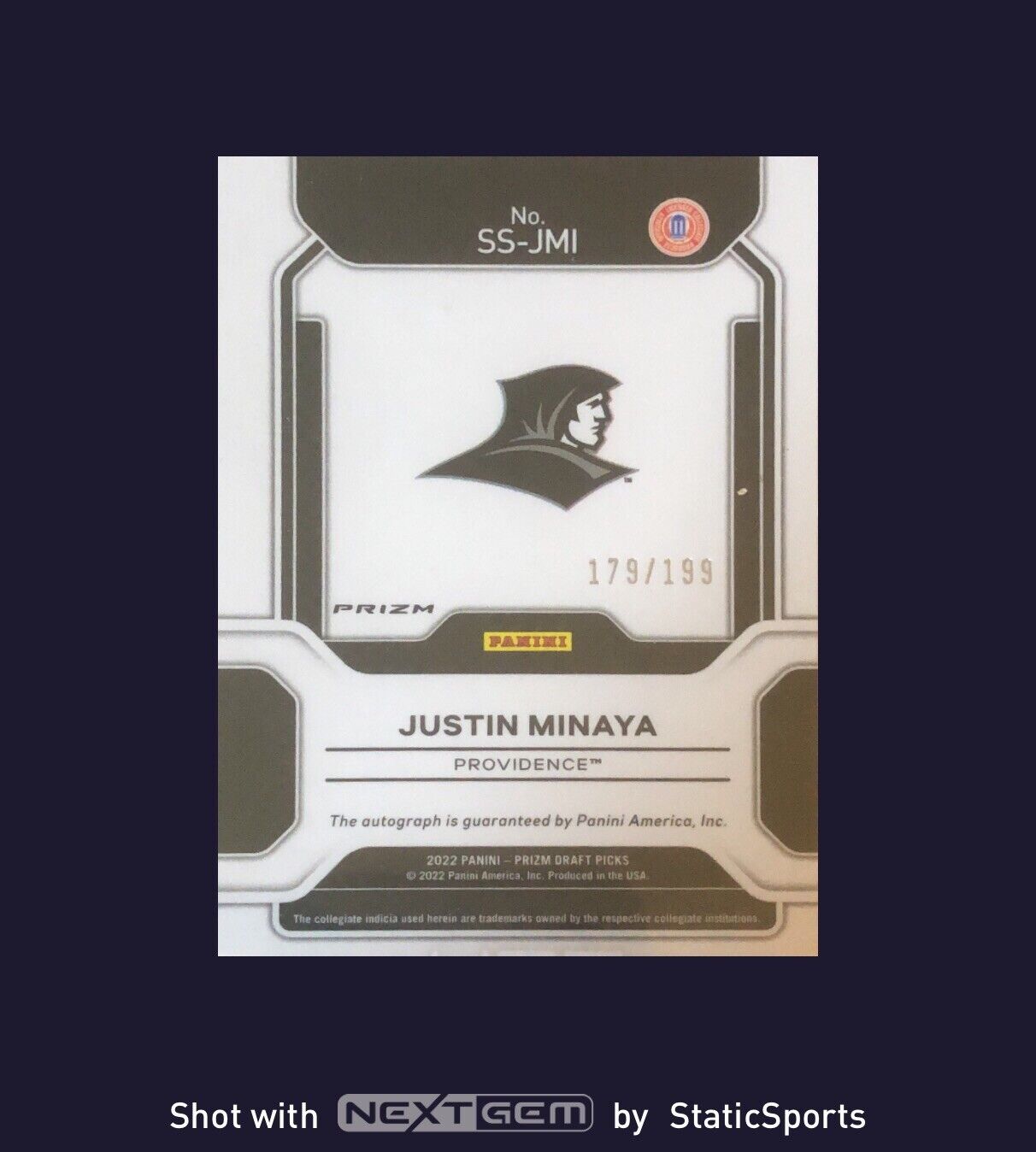 Justin Minaya - 2022-23 FOTL Prizm Draft Picks, Sensational Signatures Red  /199